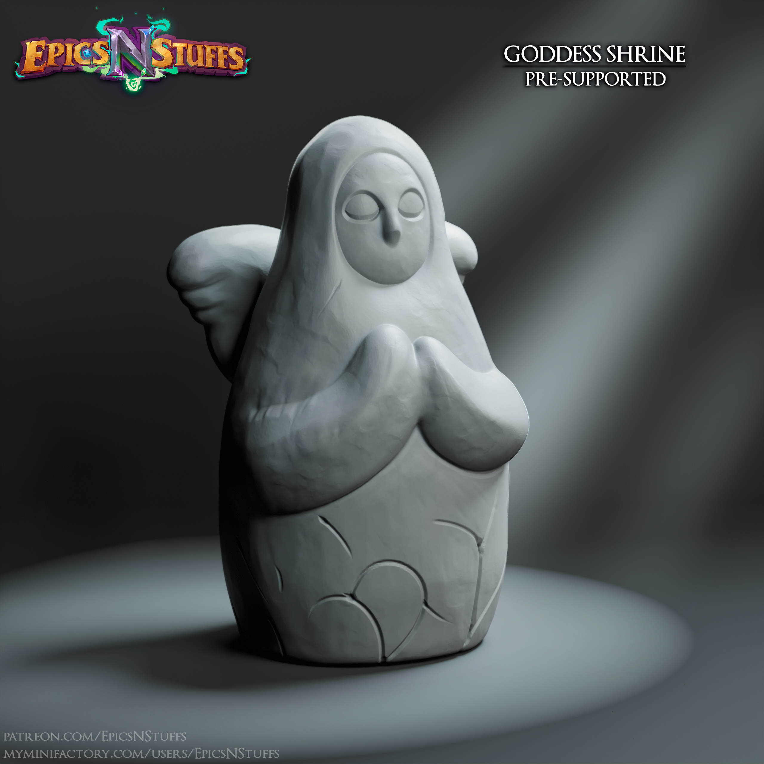 Goddess Statue Miniature - pre-supported